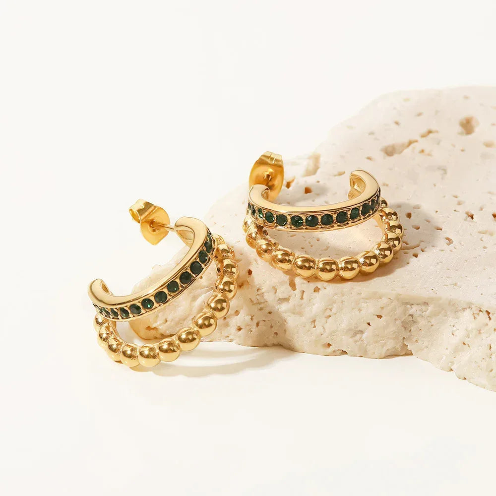 Versatile C- Shaped Double-layer Balls Hoops - Viexta