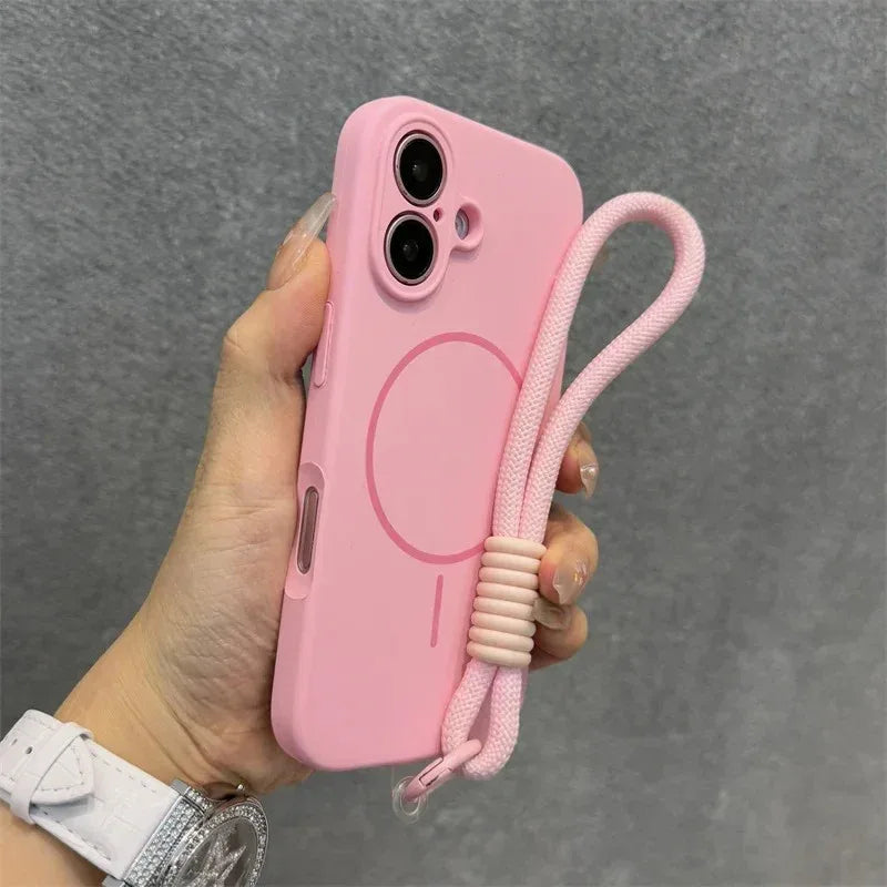 Silicone Magnetic Suction Lanyard iPhone Case - Viexta