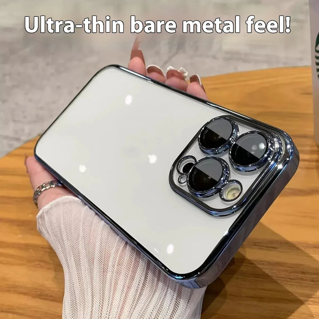 Dustproof Net Transparent Plating IPhone Case - Viexta