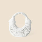 Glossy Woven Fashion Handbag - Viexta