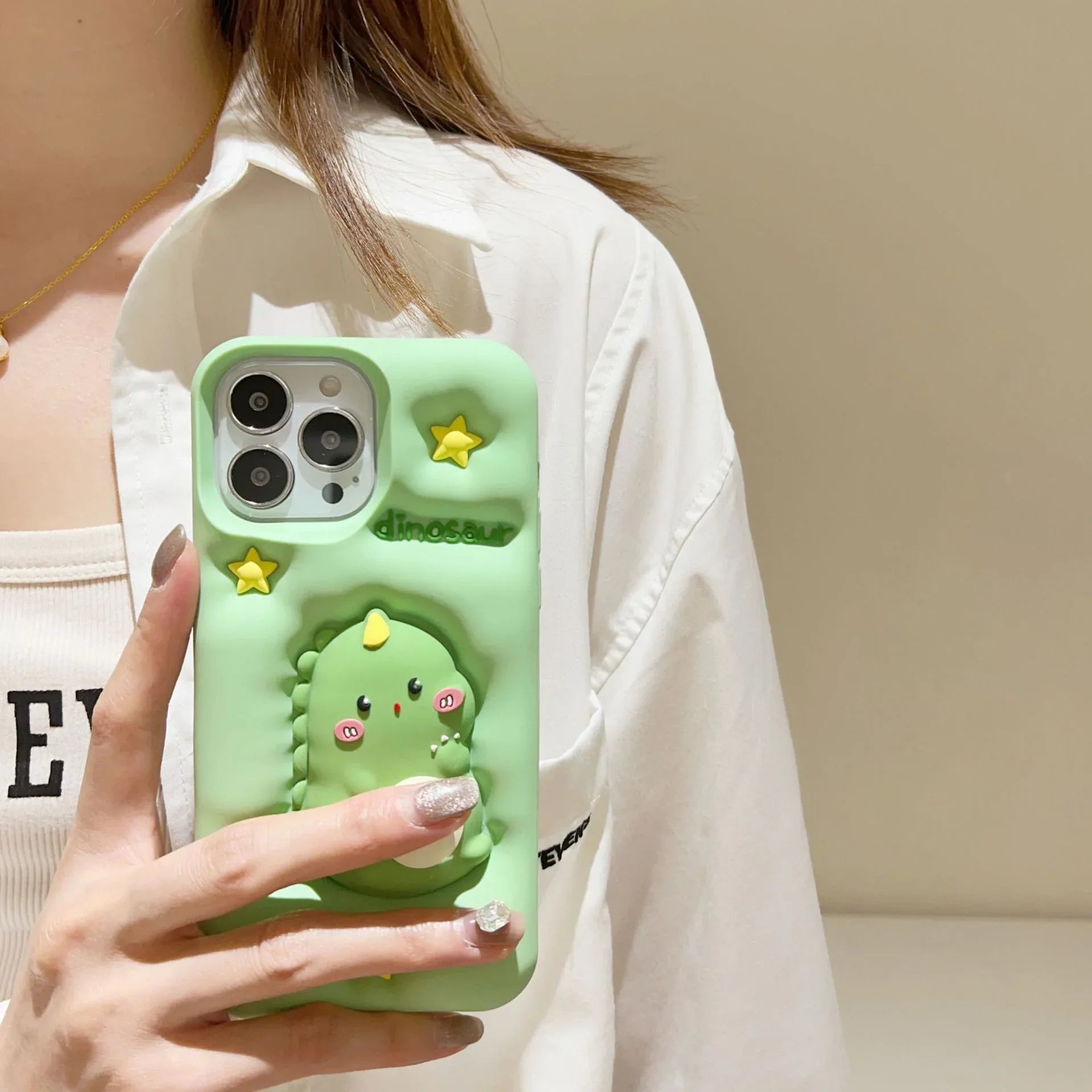 Decompression Cute Green Pressing Star iPhone Case - Viexta