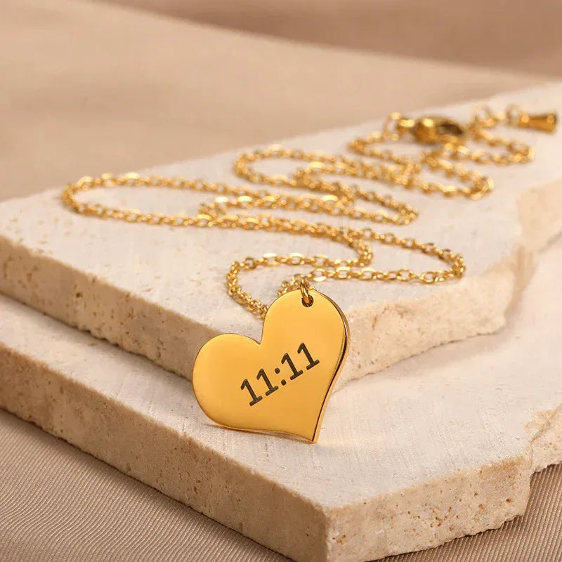 18k 11:11 Pattern Necklace - Viexta