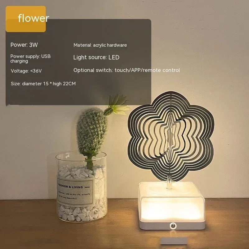 Three-dimensional Rotating Ambience Light Bedroom - Viexta