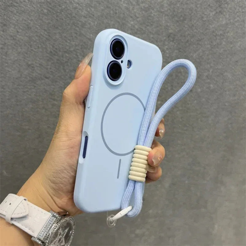 Silicone Magnetic Suction Lanyard iPhone Case - Viexta