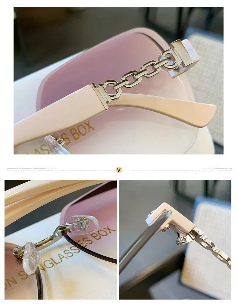 Fashion Large Frame Retro Sunglasses - Viexta