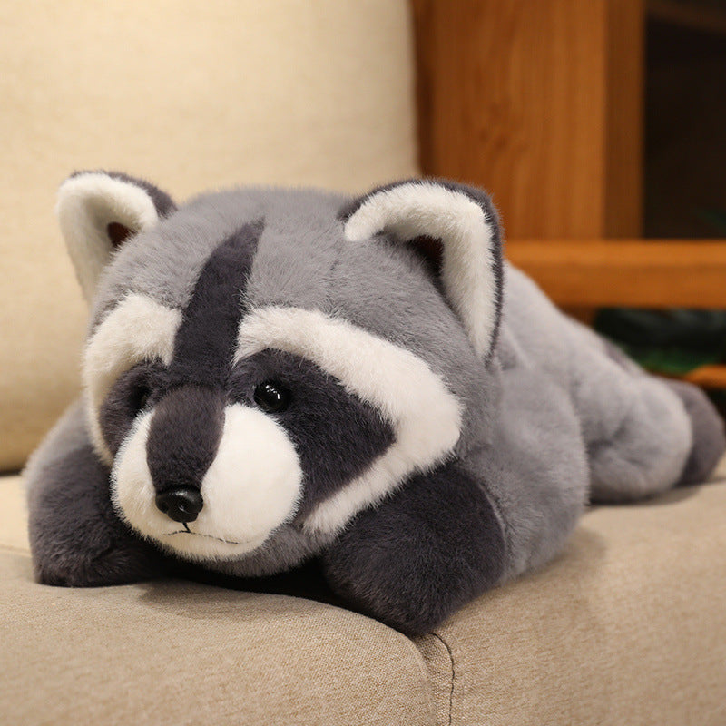 Cute Lying Raccoon Plush Doll