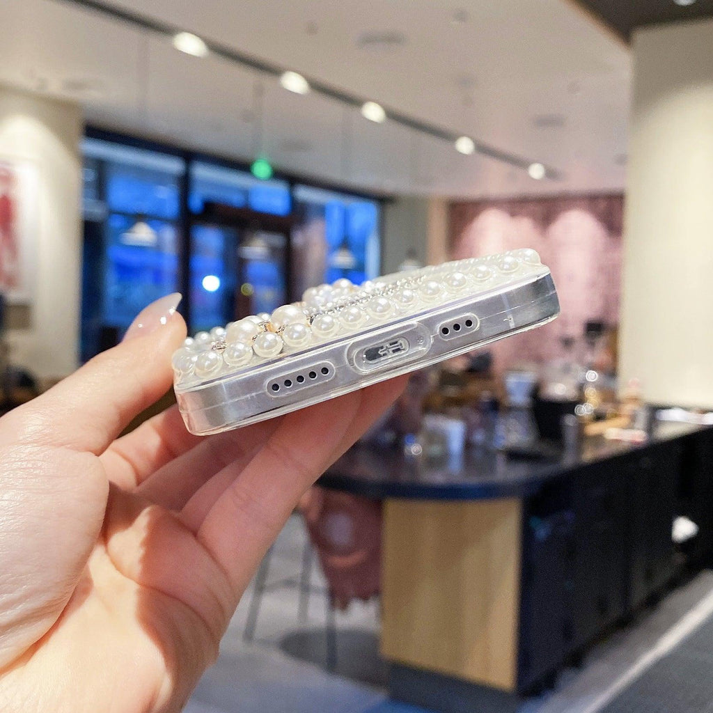 Love Pearl Transparent Mirror iPhone Case - Viexta