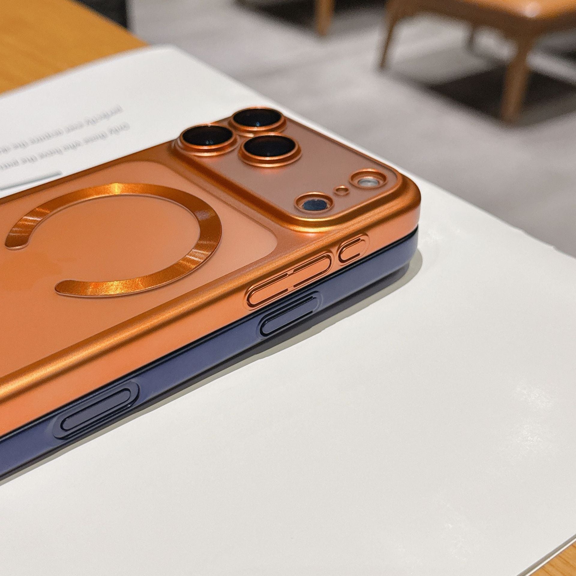 Frosted Electroplating Magnetic Suction iPhone case