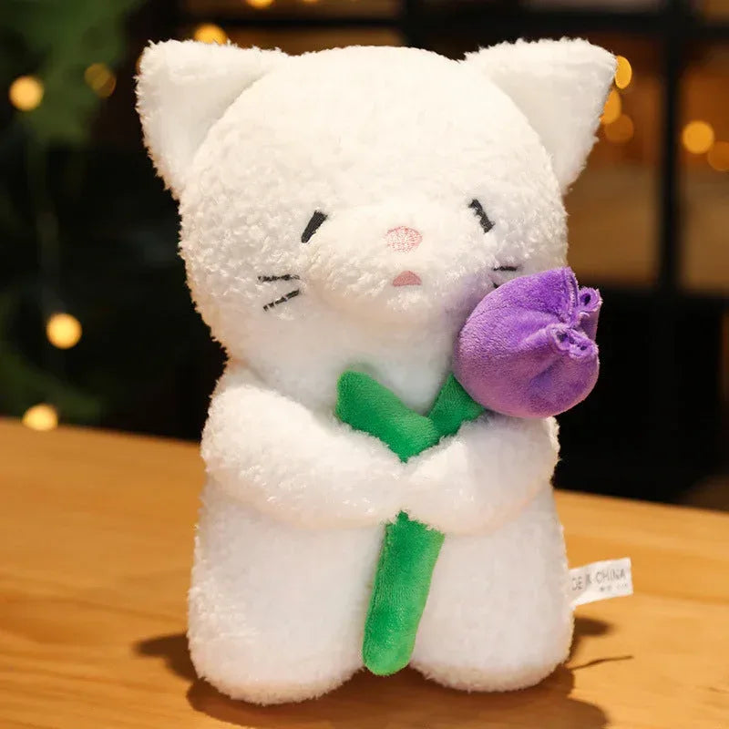 Rose Animal Cute Cat Bear Plush Doll - Viexta