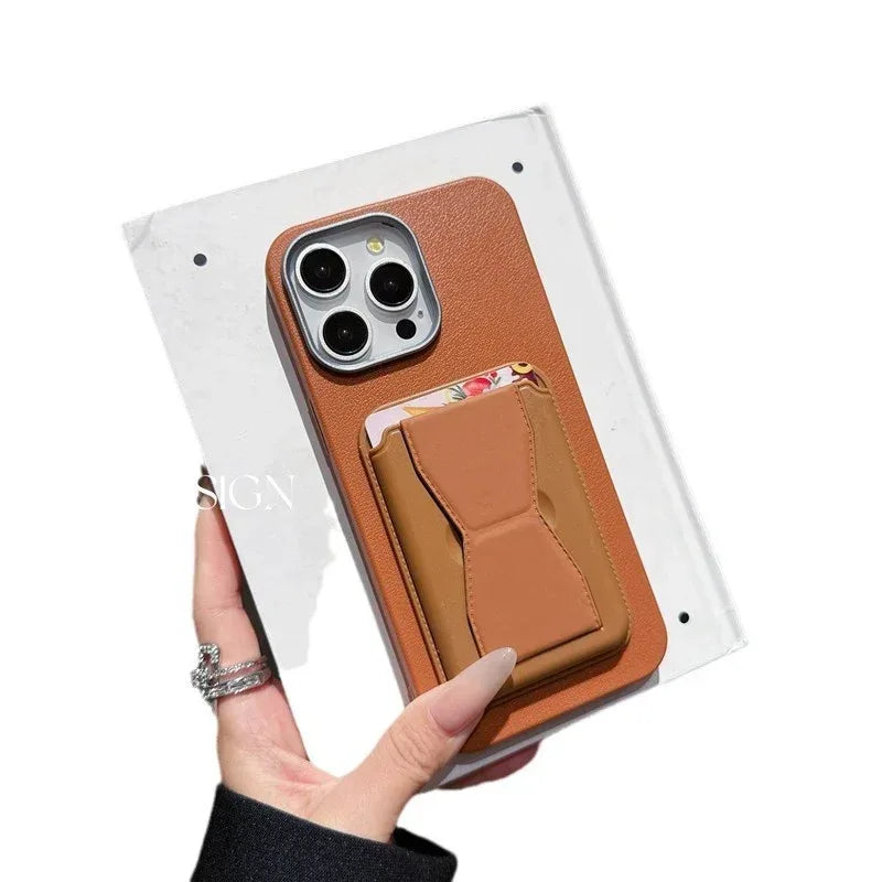 Leather Card Holder iPhone case - Viexta