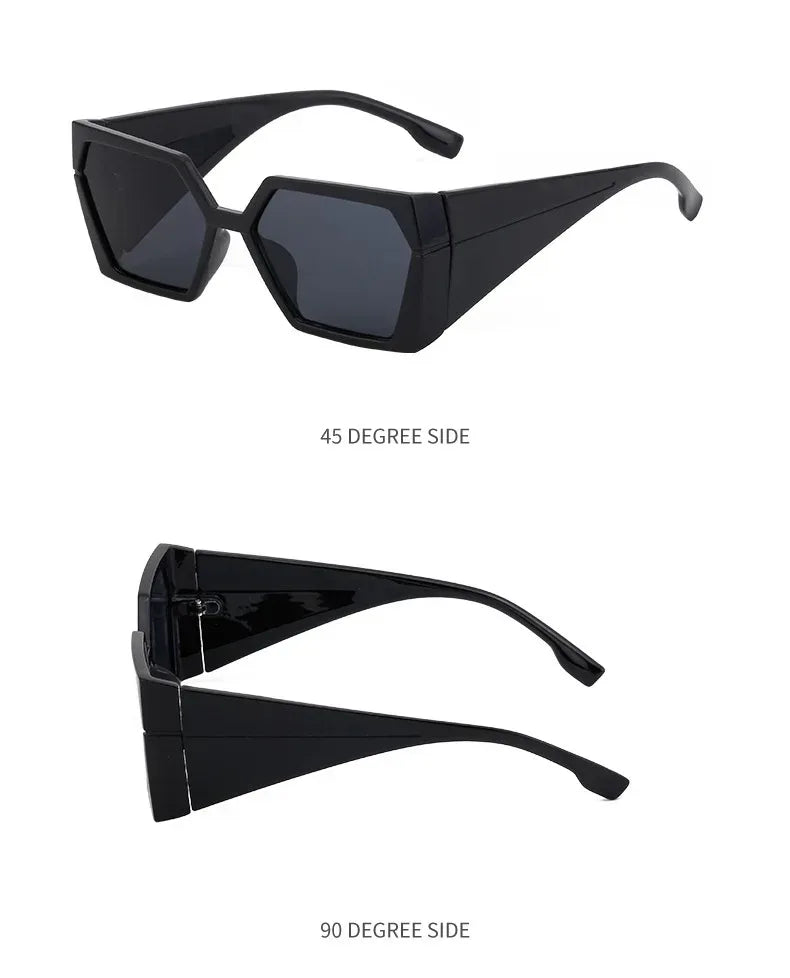 Large Frame Rectangular Sunglasses - Viexta