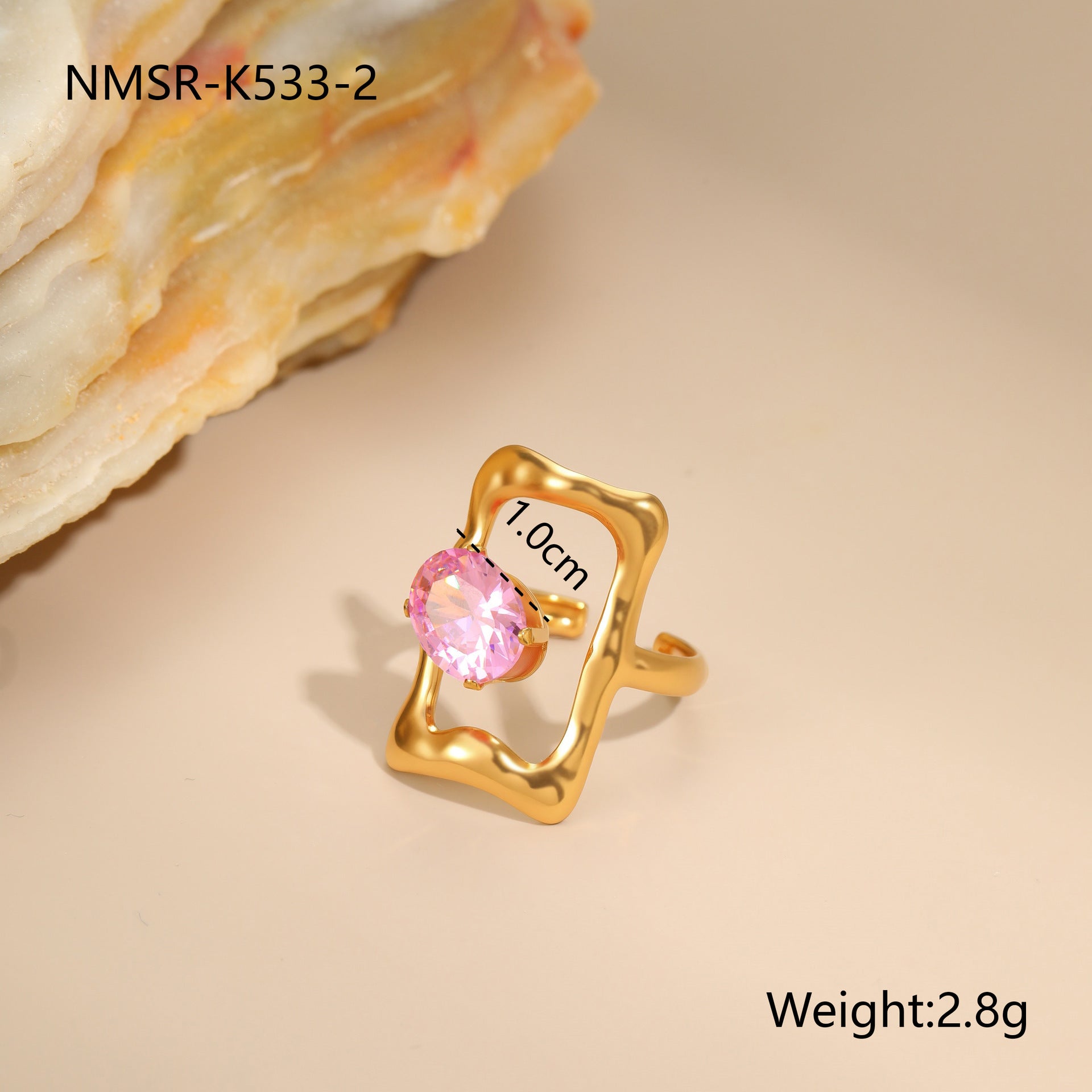 Stainless Steel Zircon Ring For Women
