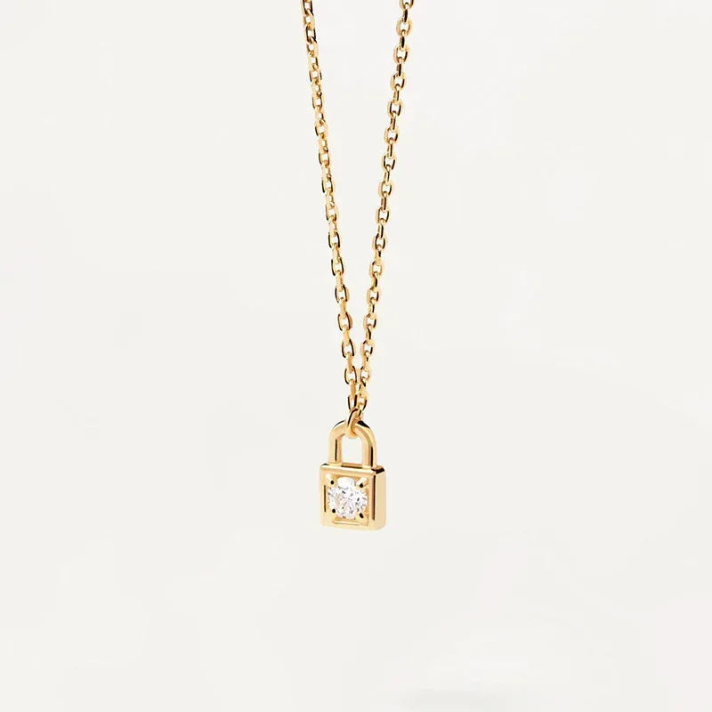 S925 Sterling Silver Locke & Key Necklace - Viexta