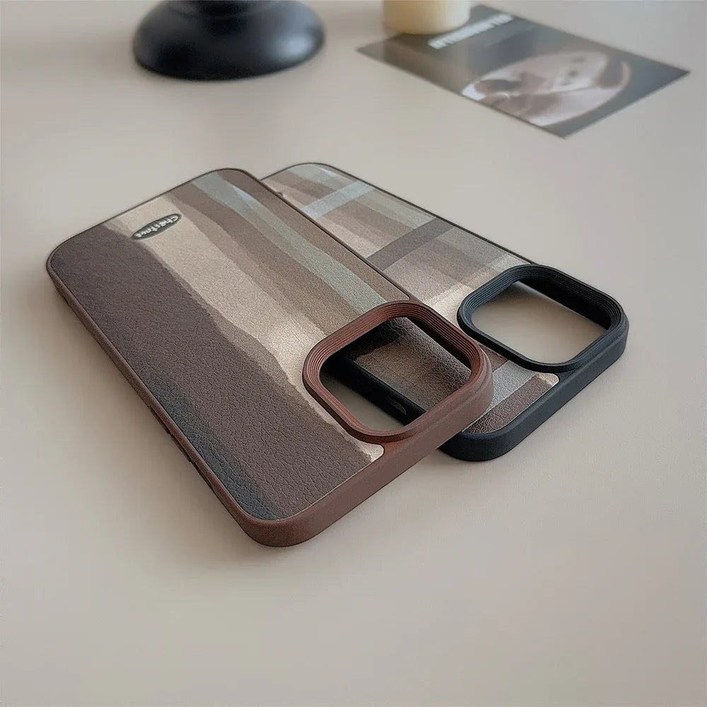 Mid-century iPhone Case Leather Finish