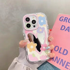 mirror-oil-painting-flower-cartoon-iphone-cover - Viexta
