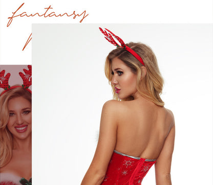 Red Christmas One-piece Lingerie