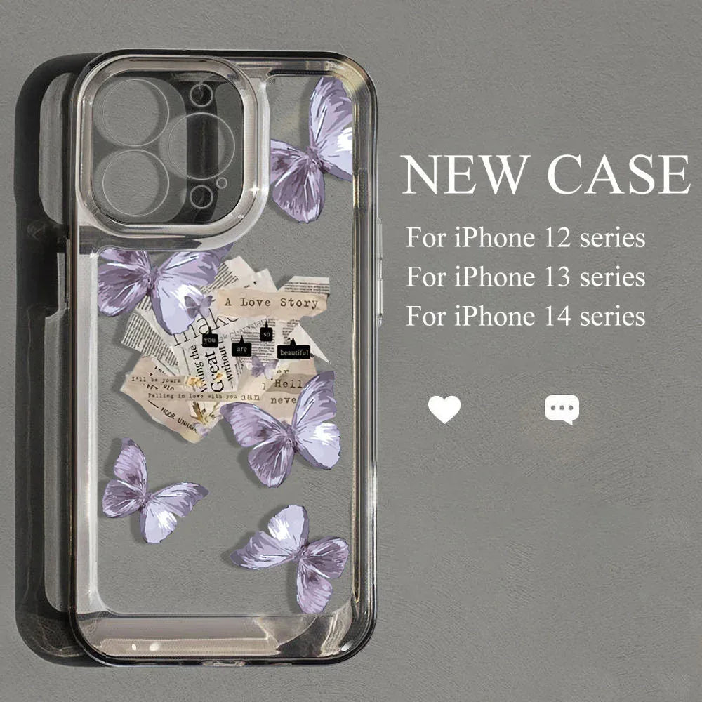 Purple Butterfly Silicone iPhone Case - Viexta