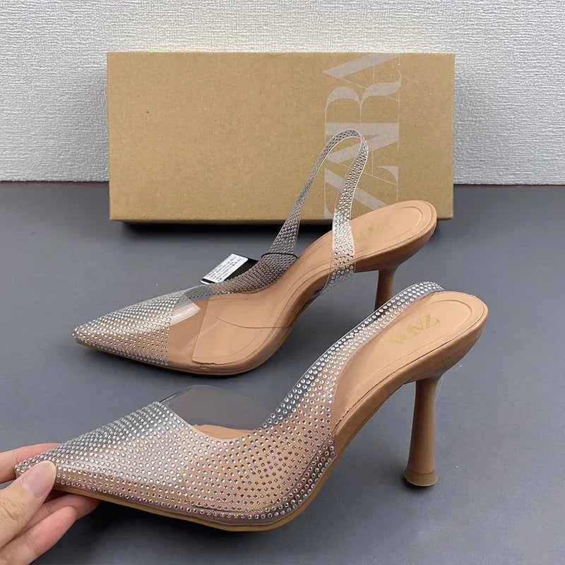 natural-color-shiny-ornament-rhinestone-pointed-heels - Viexta