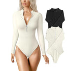 Fashion Long Sleeve Zipper Jumpsuit