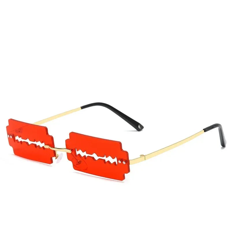 Women's Metal Rimless Sunglasses - Viexta