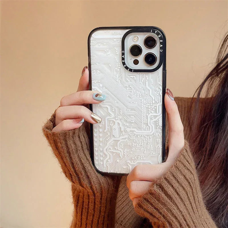 Circuit Board Drop-resistant Acrylic iPhone Case - Viexta