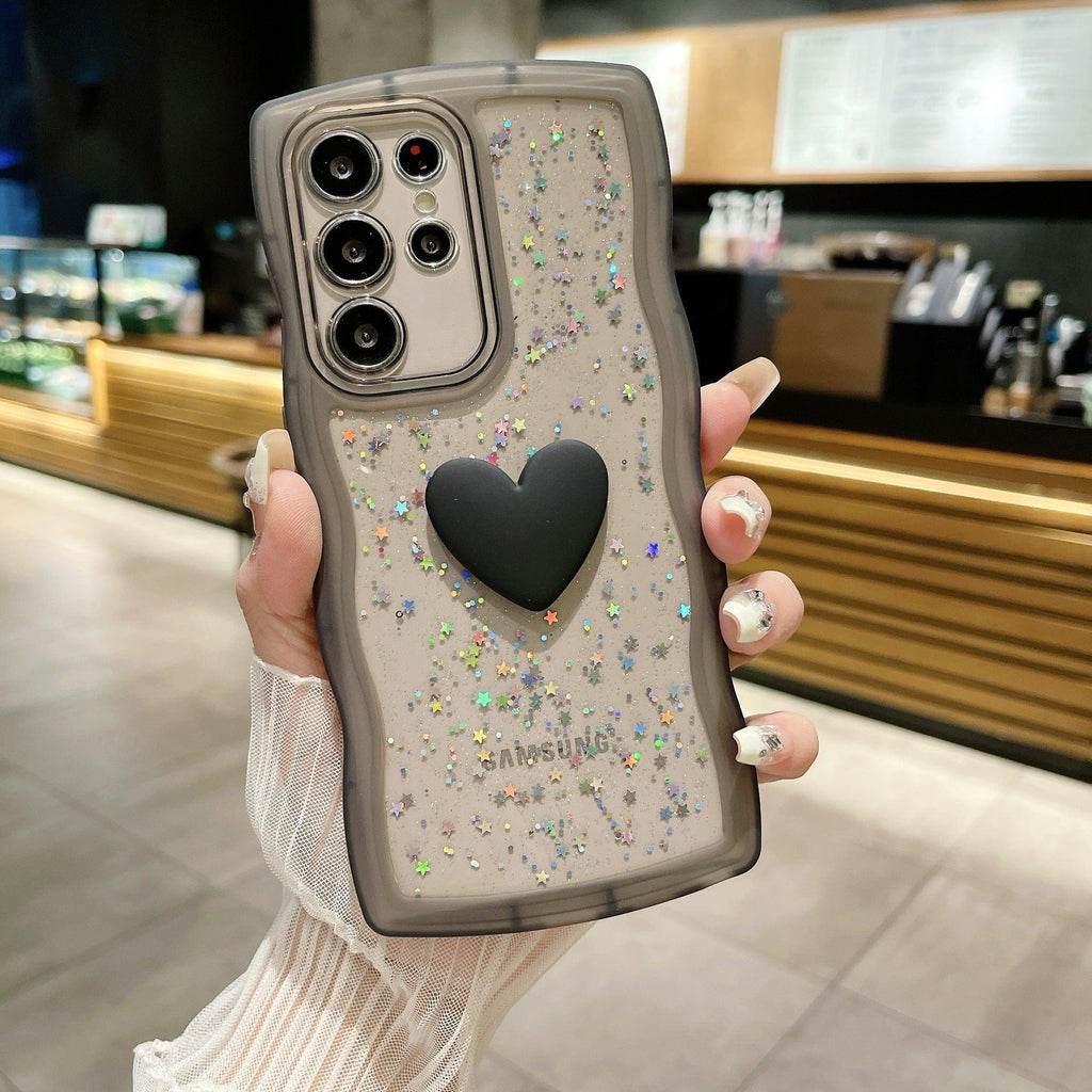 Love Drop Adhesive Transparent Samsung Phone Case - Viexta