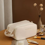 Three-layer Double Zipper U-shaped Cosmetic Bag - Viexta