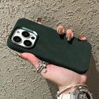Magnetic Leather Drop-resistant Flannel iPhone Case