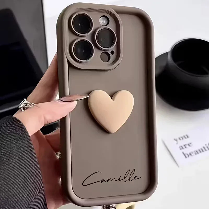 English iPhone Case With 3D Heart - Viexta