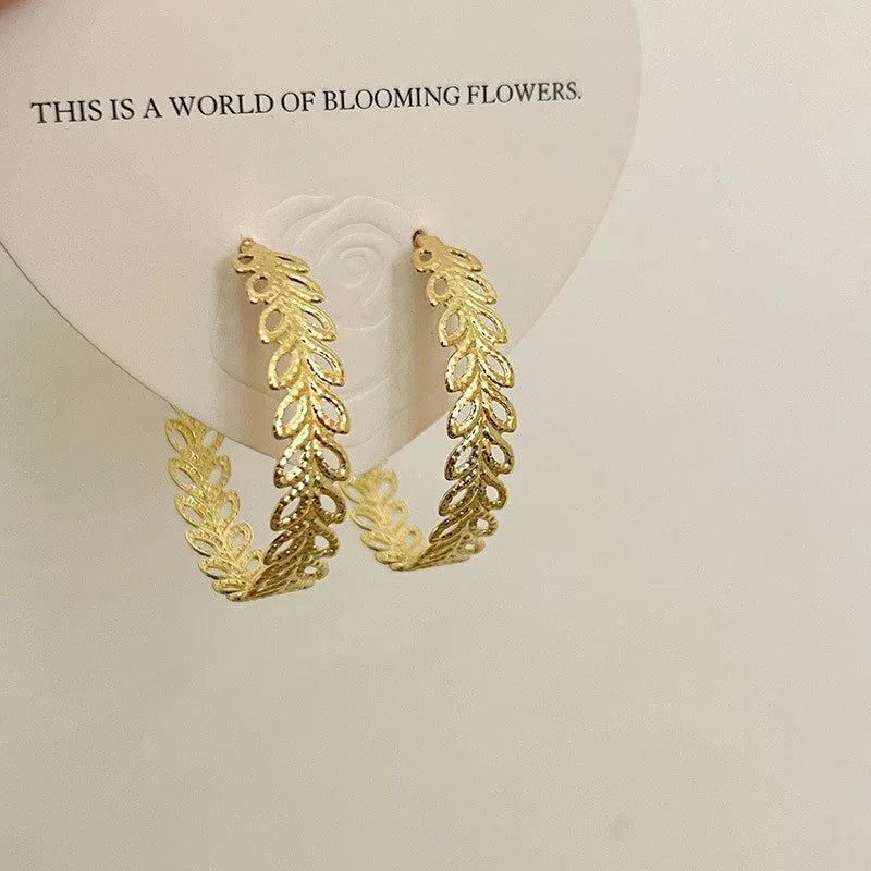 18k-retro-hong-kong-elegant-ear-studs - Viexta