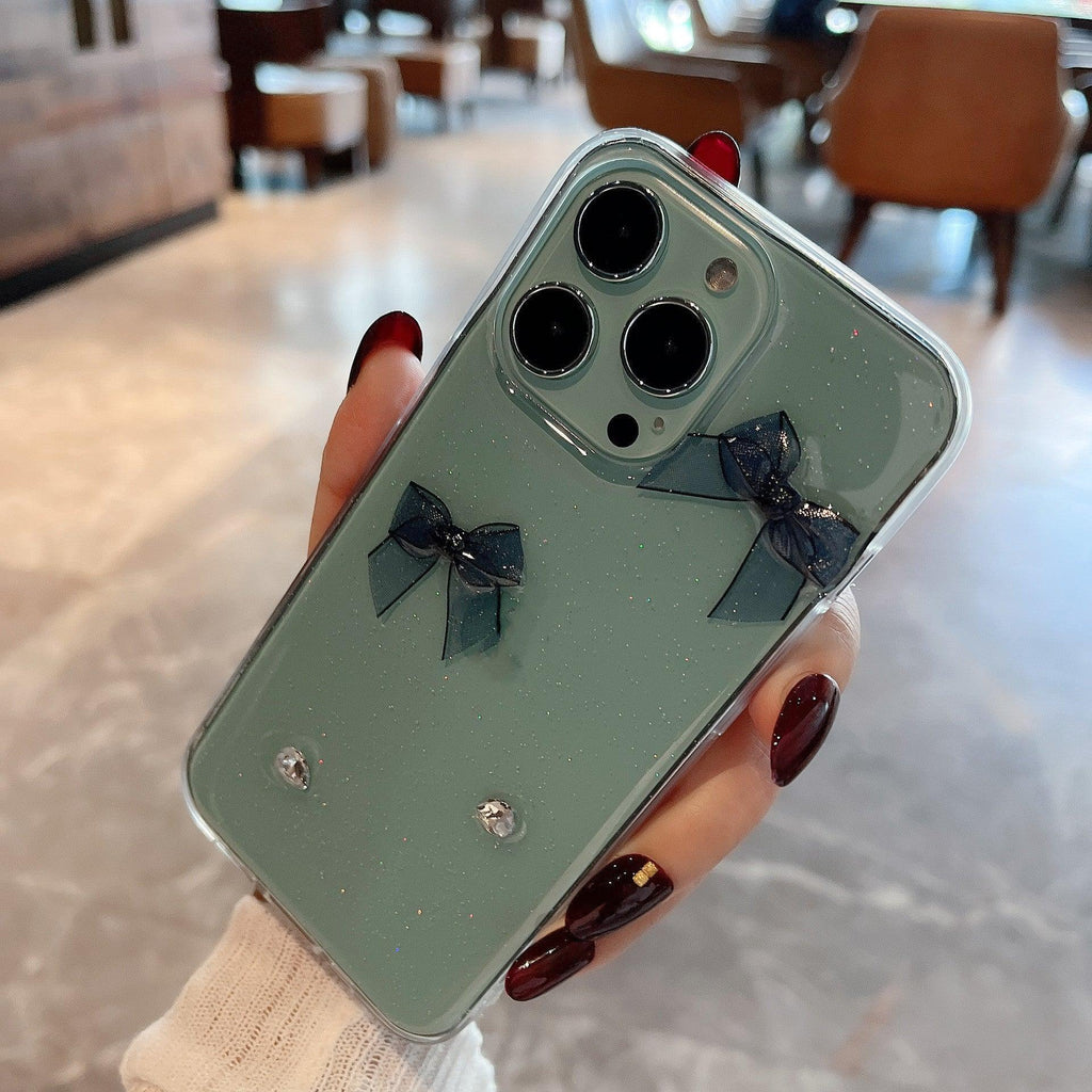 Rhinestone Bow Knot iPhone Case - Viexta