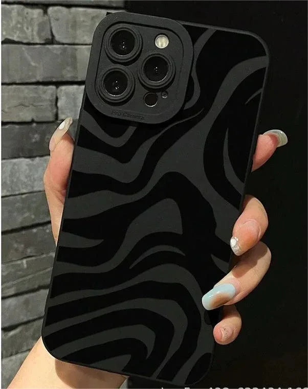 Black Striped Pupil iPhone Case - Viexta