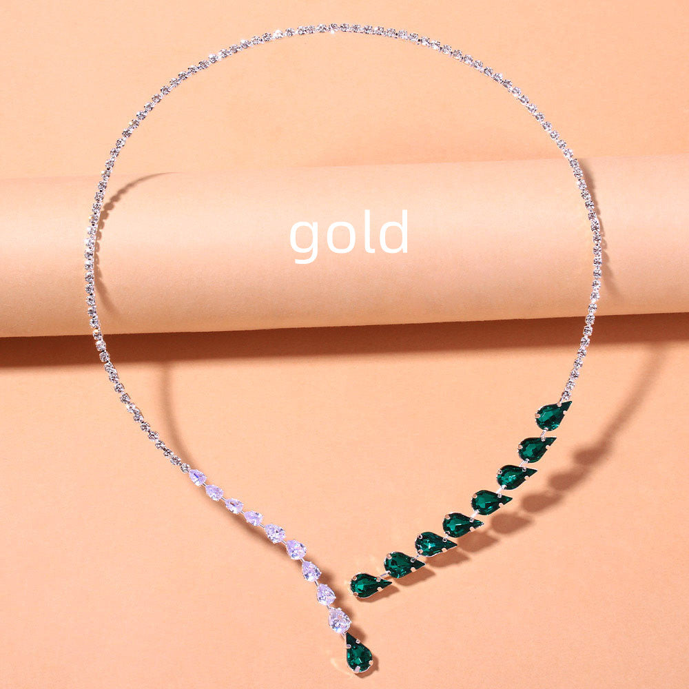 Luxury Emerald Drop Necklace