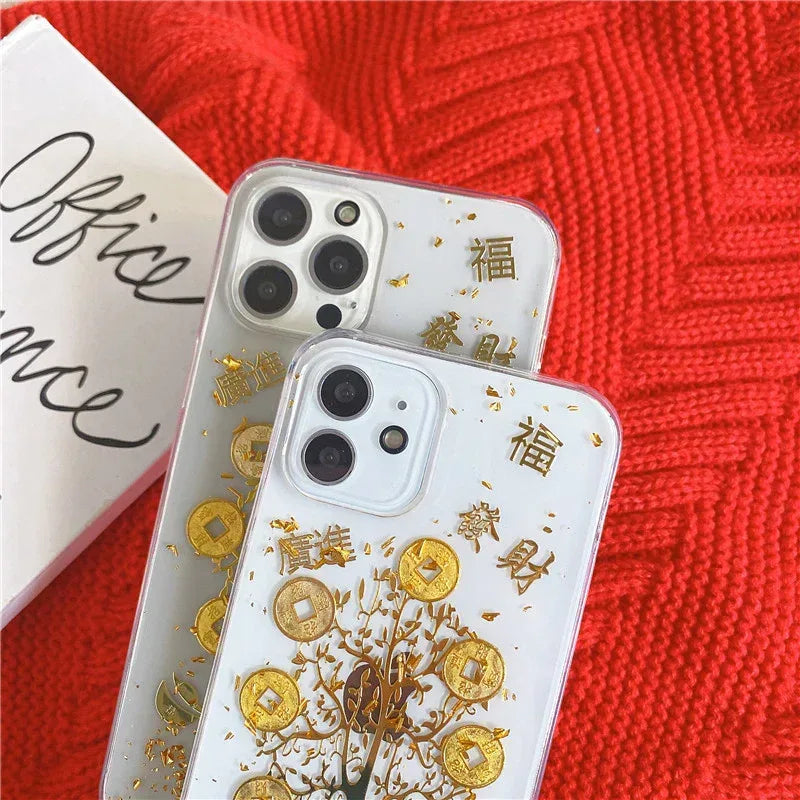Phone Shell Transparent Glue Drip iPhone case - Viexta