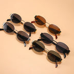 Women's Metal Retro Oval Sunglasses - Viexta