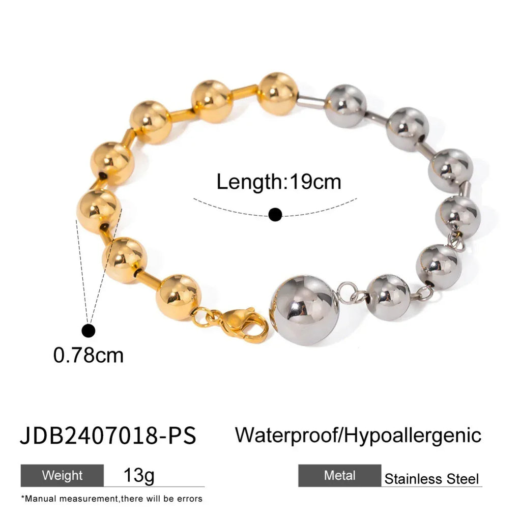 Stainless Steel Beaded Bracelet - Viexta
