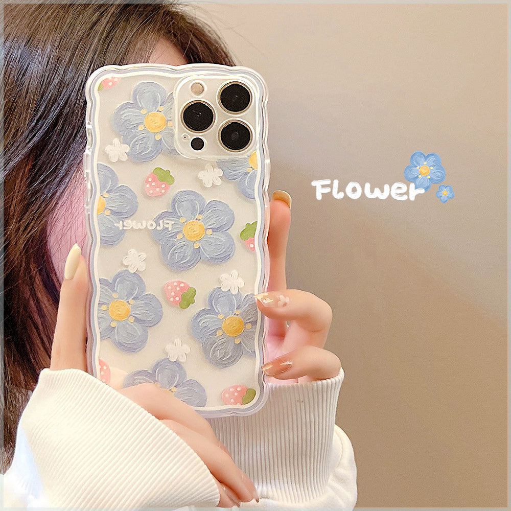 Flower iPhone Wavy edge case