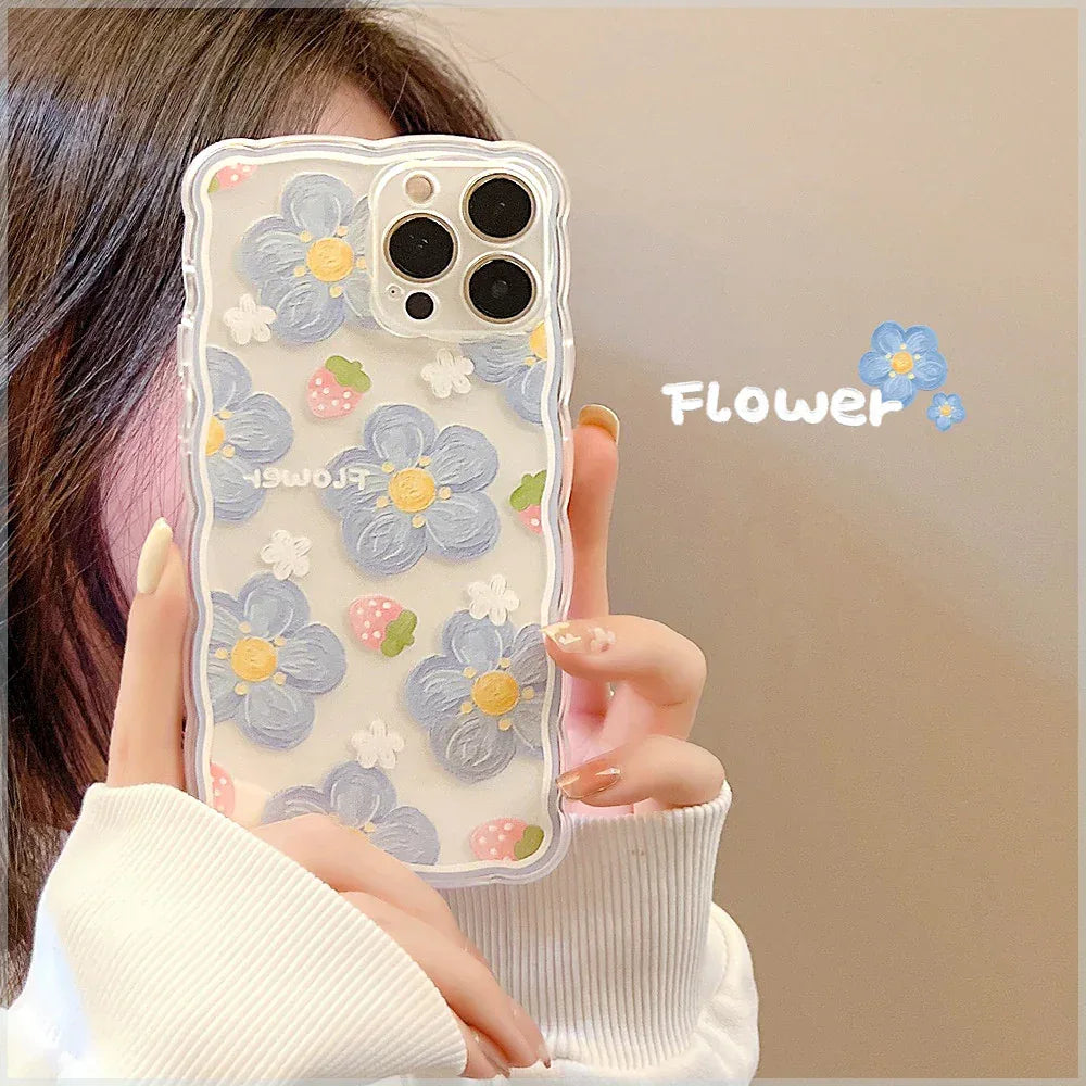 Flower iPhone Wavy edge case - Viexta