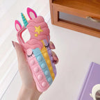 Cartoon Bubble Eyelashes Animal Multi-model Silicone iPhone Case - Viexta
