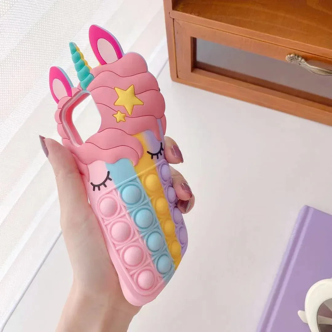 Cartoon Bubble Eyelashes Animal Multi-model Silicone iPhone Case - Viexta