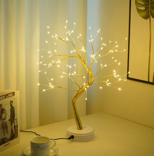 Led Copper Wire Tree Light