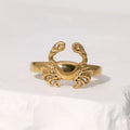Stainless Steel Crab Open End Ring - Viexta