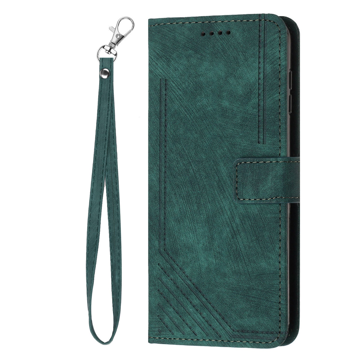 Leather Case Skin Frosted Striped Card Wallet iPhone case