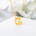 Small Letter Hollow Stainless Necklace