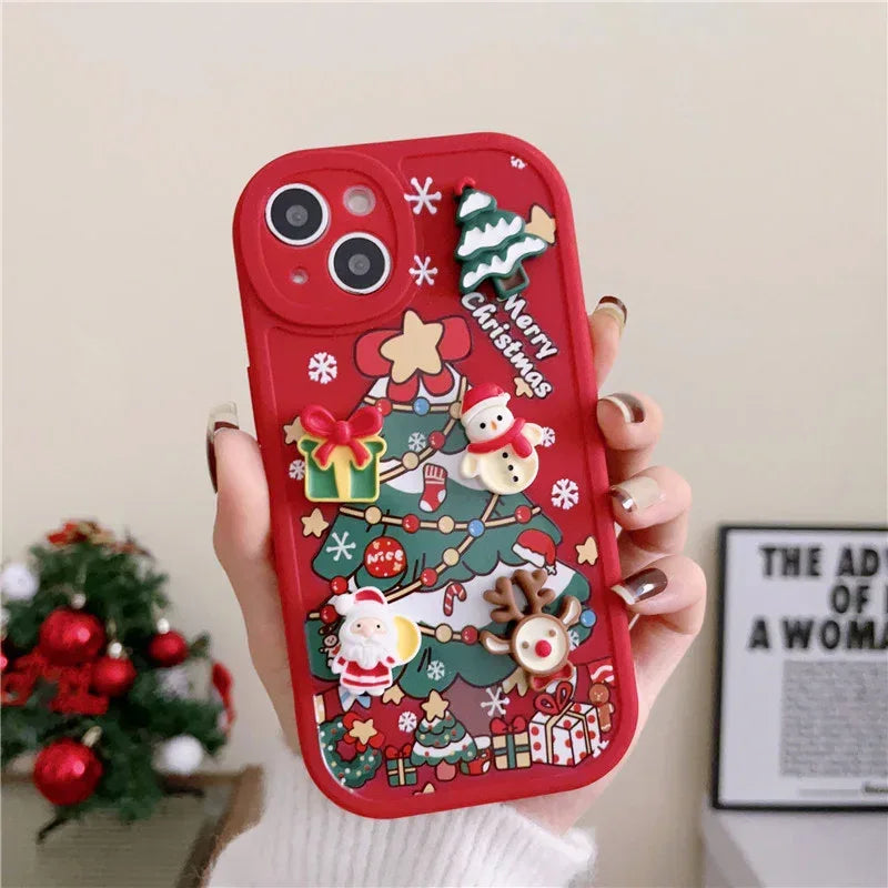 Three-dimensional Santa Claus iPhone Case - Viexta