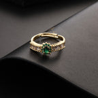 Vintage Emerald Zircon Ring