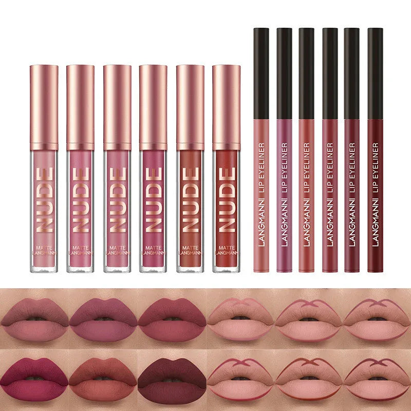 Lip Liner And Lipstick Makeup 12 Pcs set