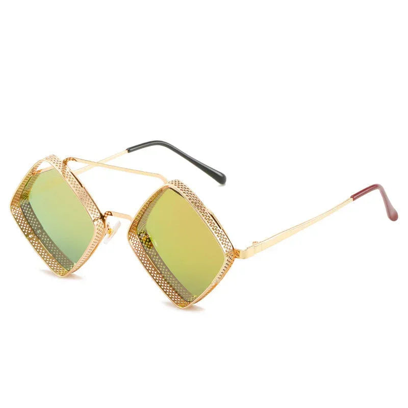 fashion-metal-rhombus-beam-sunglasses - Viexta