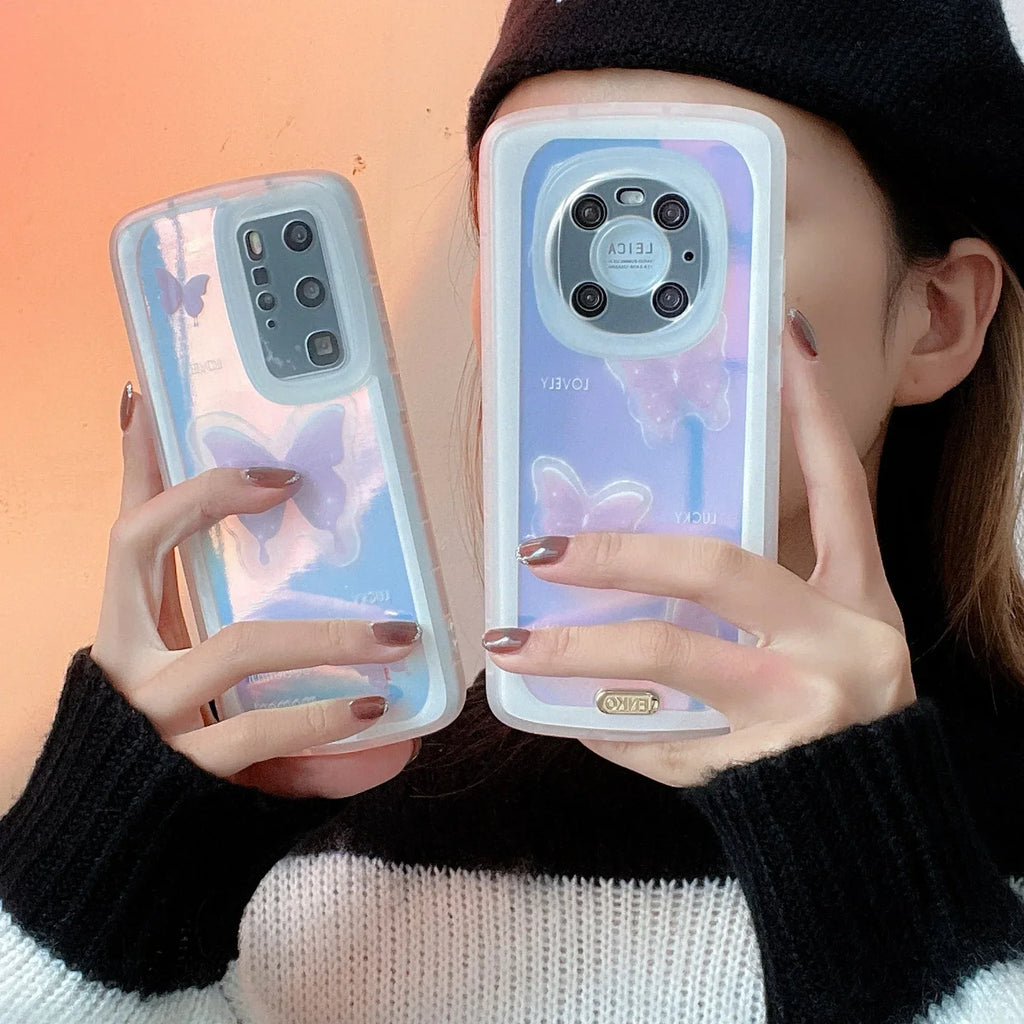 laser-purple-butterfly-silicone-huawei-case - Viexta