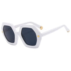Irregular Personality Hexagonal Rivet Sunglasses - Viexta